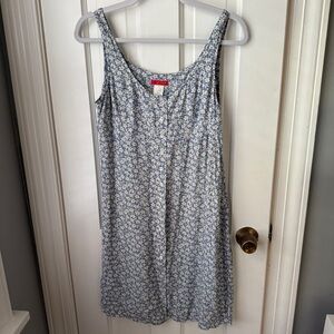 NWT Vintage 90s 00s J. Crew Ditzy Floral Sundress Light Blue